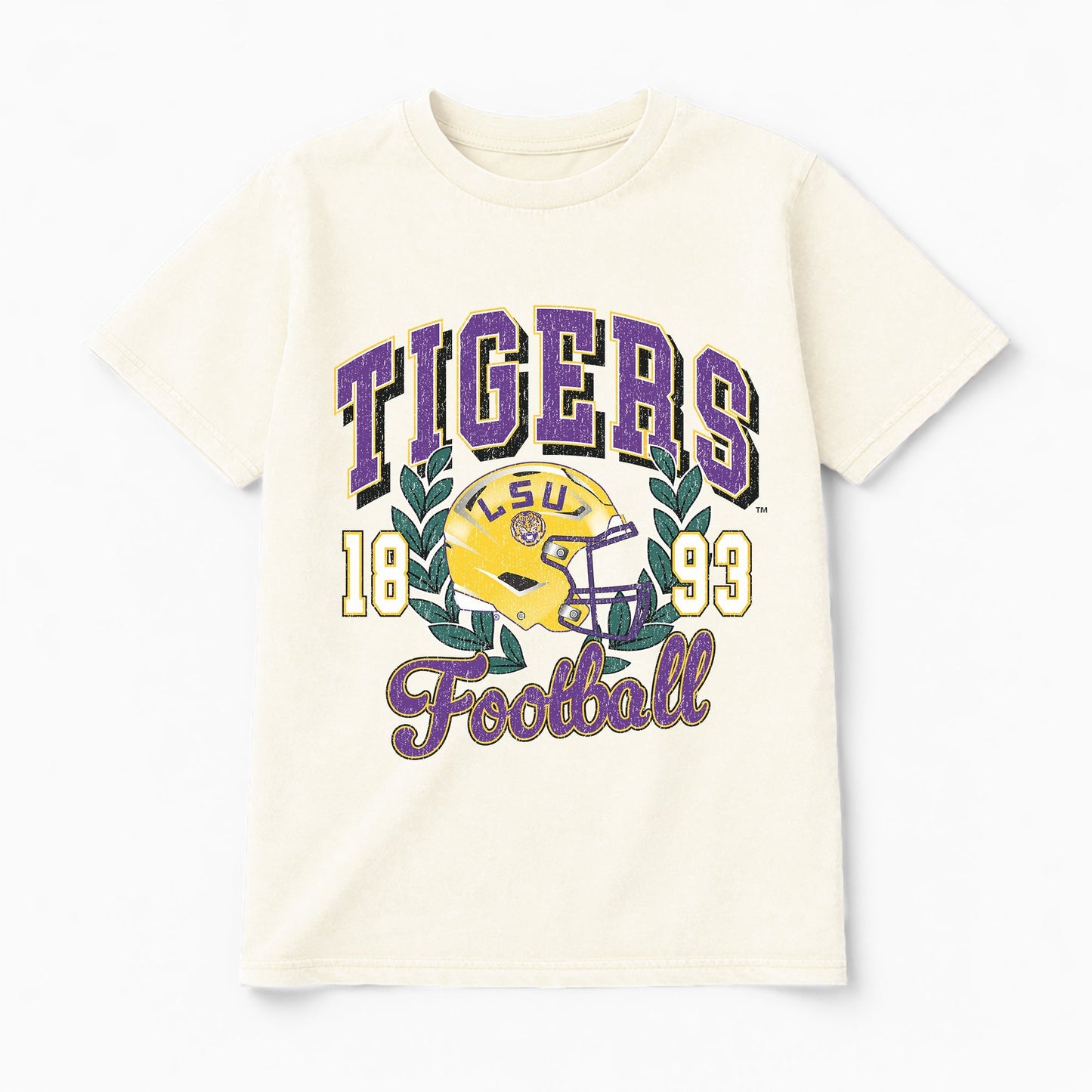 LSU TIGERS RAISED ON VICTORY CLASSIC FIT COTTON BLEND CREWNECK TEE