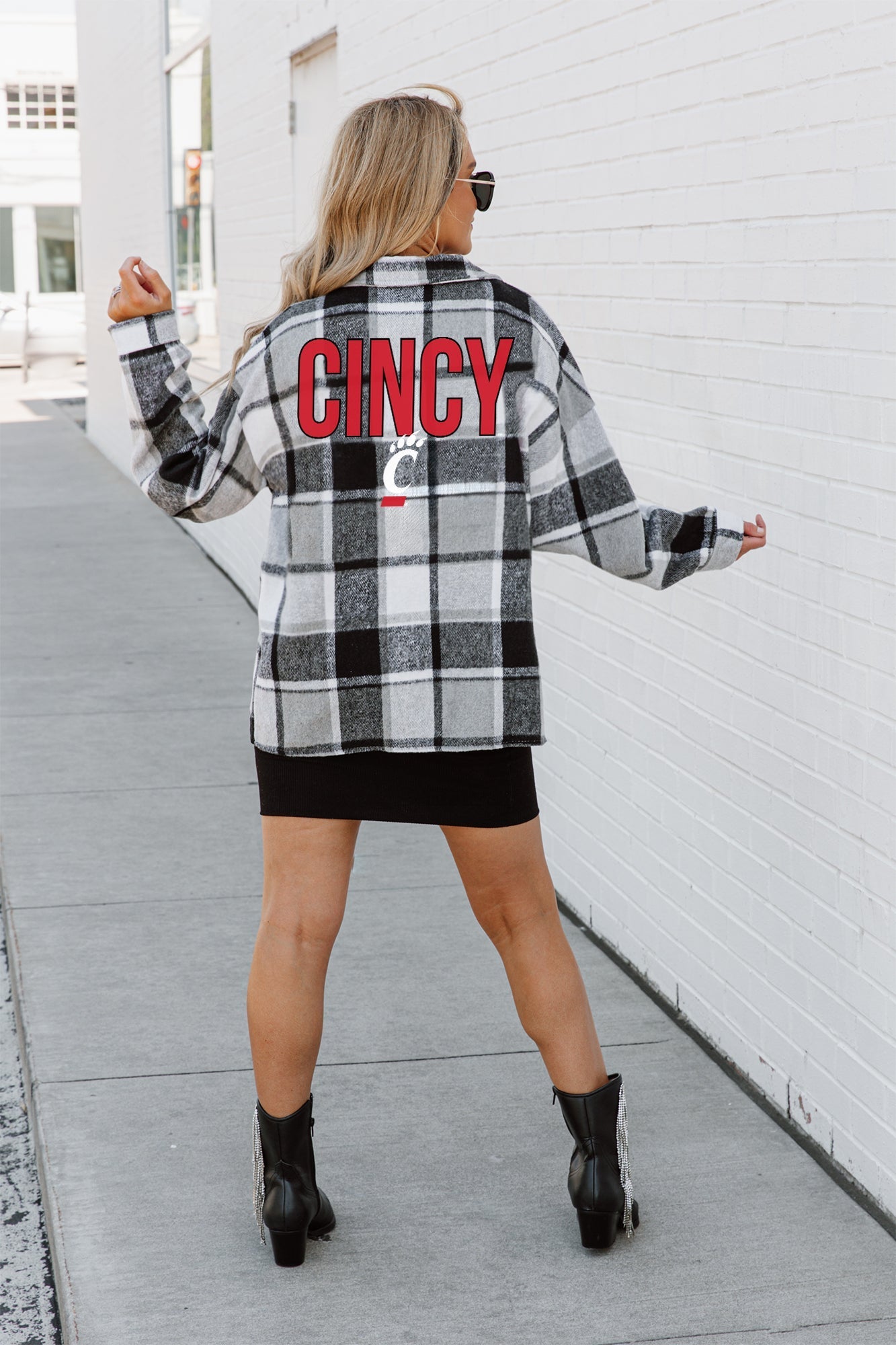 CINCINNATI BEARCATS MAD FOR PLAID JENKINS PLAID OVERSHIRT