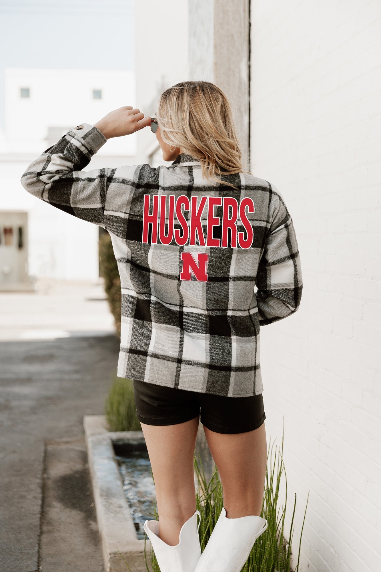 NEBRASKA CORNHUSKERS MAD FOR PLAID JENKINS PLAID OVERSHIRT