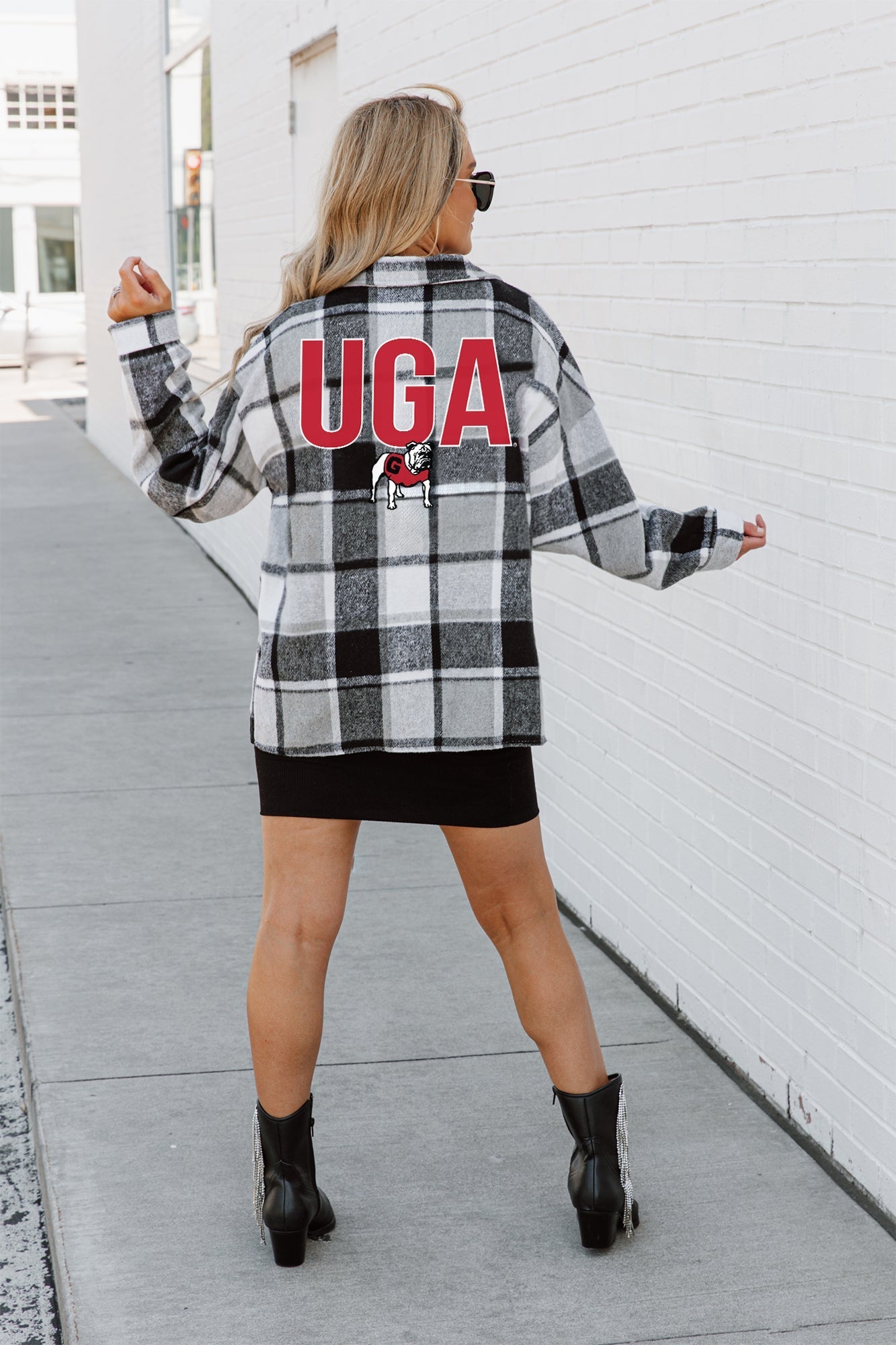 GEORGIA BULLDOGS MAD FOR PLAID JENKINS PLAID OVERSHIRT