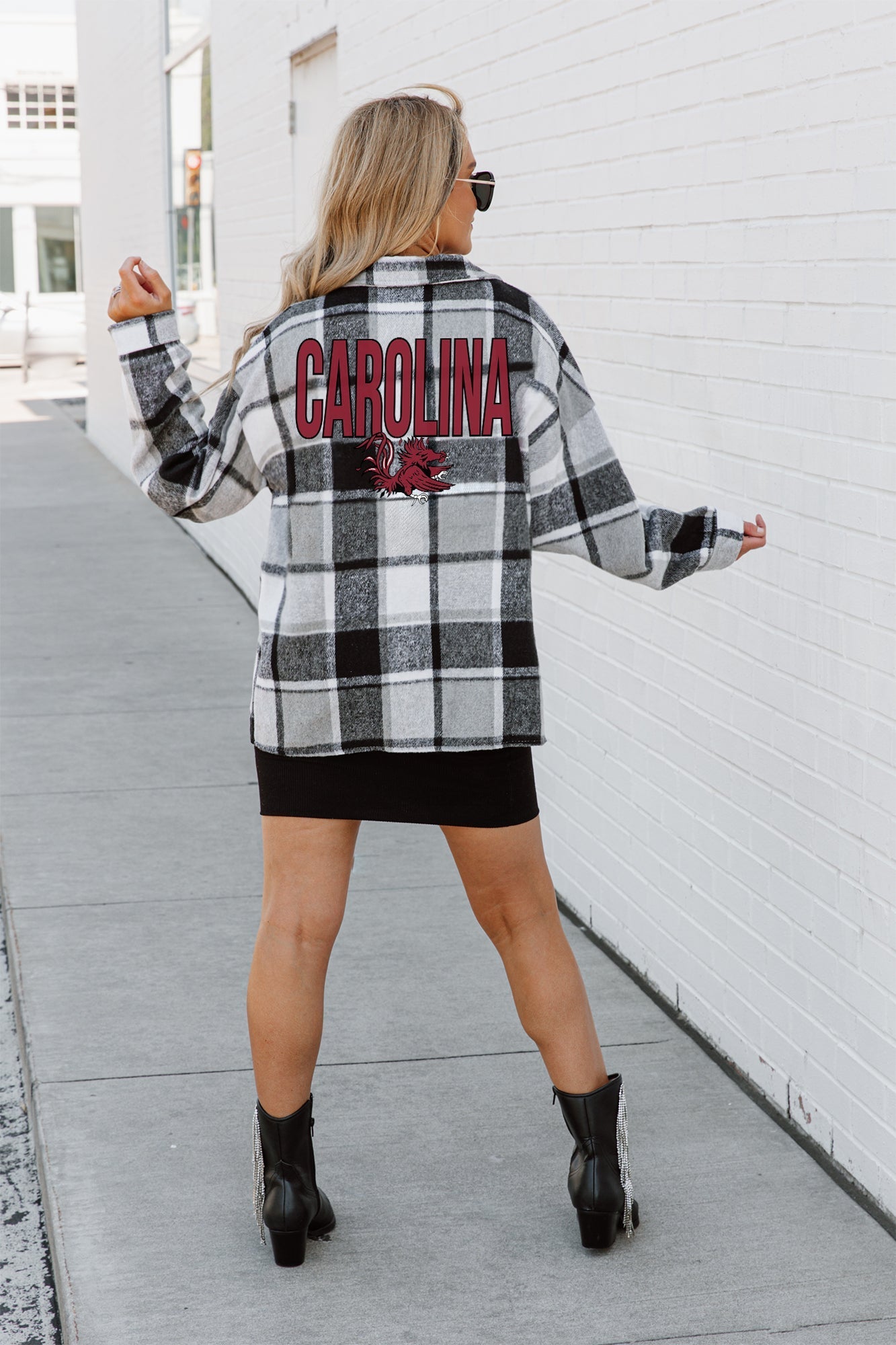 SOUTH CAROLINA GAMECOCKS MAD FOR PLAID JENKINS PLAID OVERSHIRT