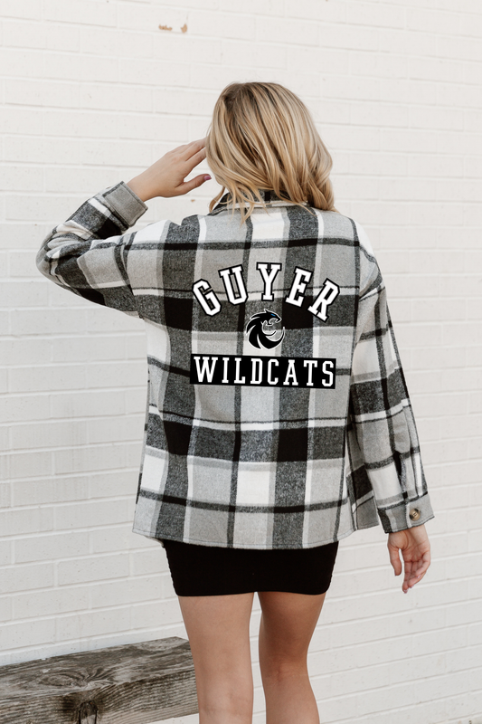 DENTON GUYER WILDCATS ADULT PLAID SHACKET