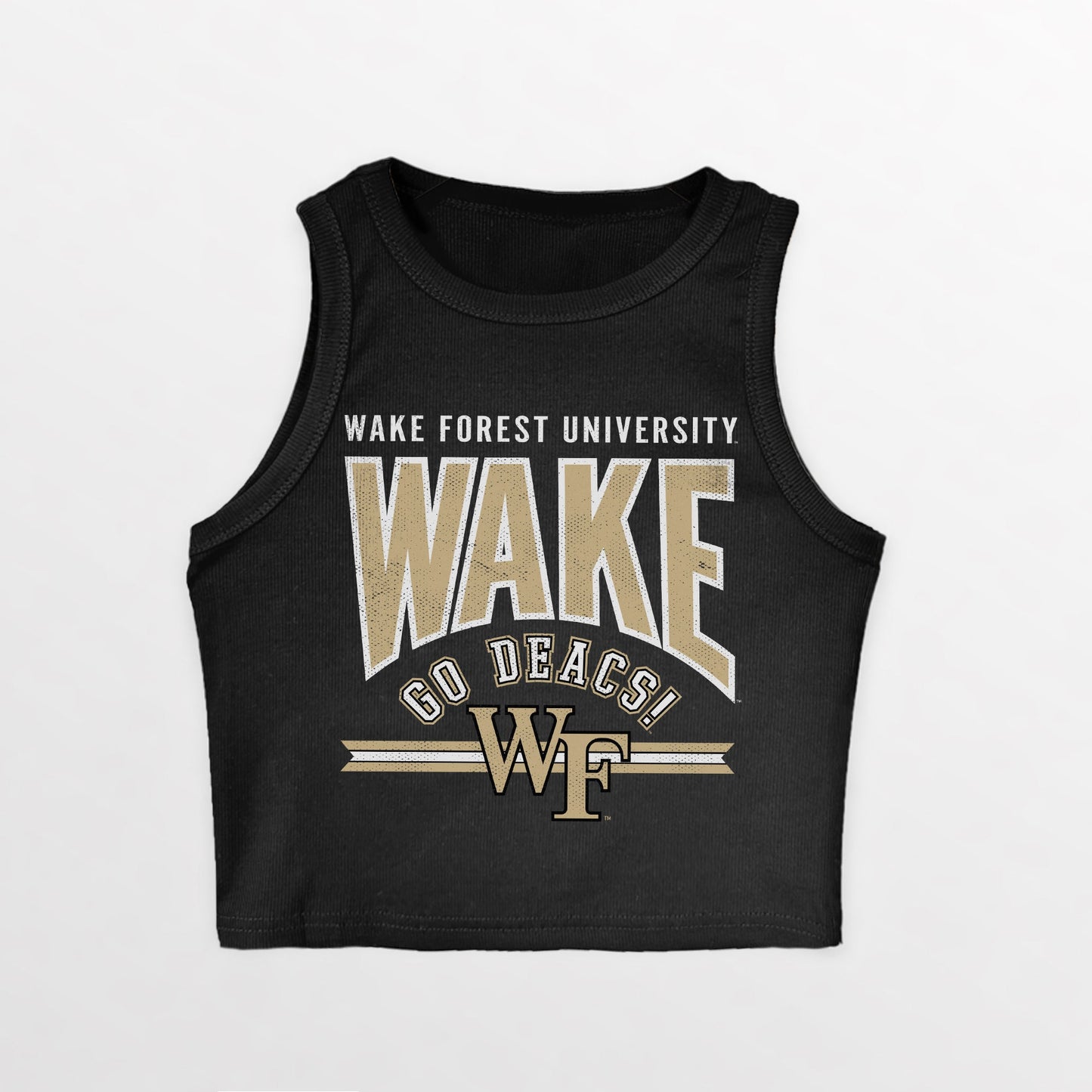 WAKE FOREST DEMON DEACONS MIC DROP ESSENTIAL RIBBED CROP TANK