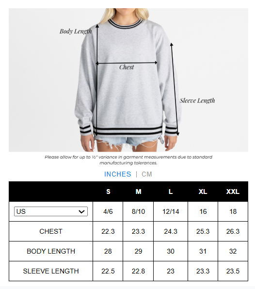 BIXBY SPARTANS VARSITY RINGER OVERSIZED SWEATSHIRT