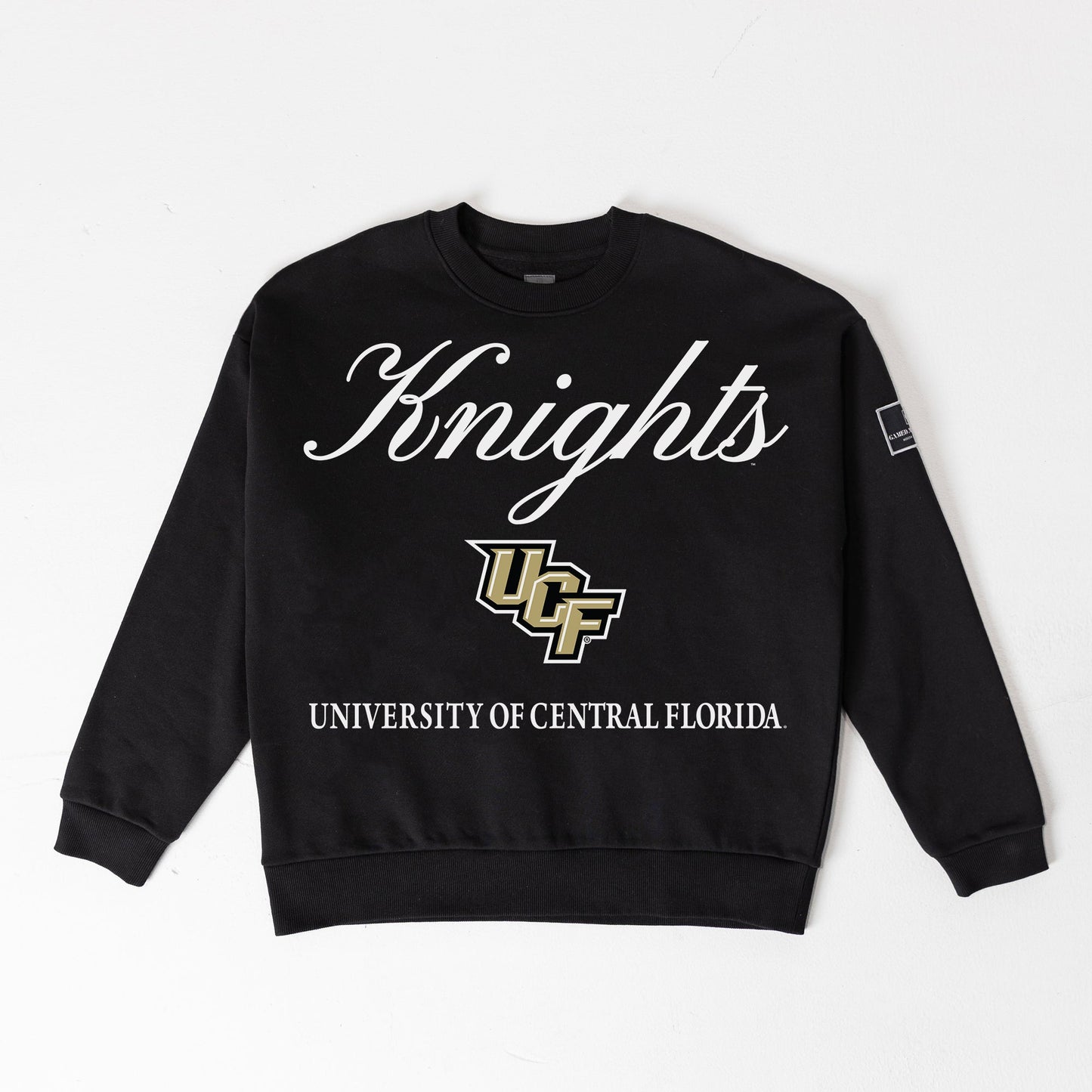 CENTRAL FLORIDA KNIGHTS LEGACY CLUB BLACK LABEL PREMIUM FLEECE DROP SHOULDER CREWNECK