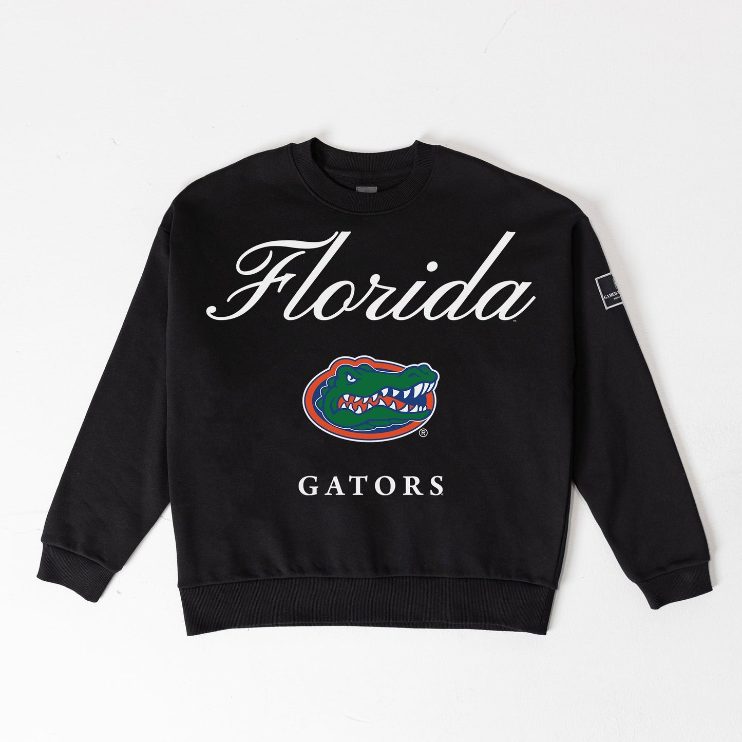 FLORIDA GATORS LEGACY CLUB BLACK LABEL PREMIUM FLEECE DROP SHOULDER CREWNECK
