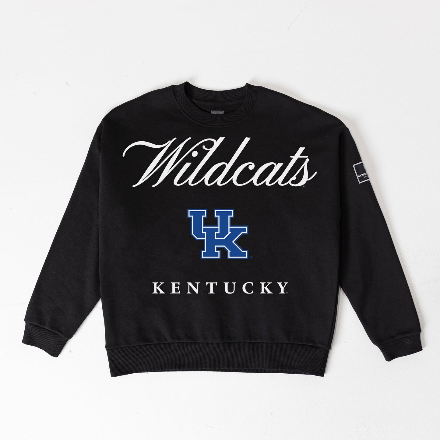 KENTUCKY WILDCATS LEGACY CLUB BLACK LABEL PREMIUM FLEECE DROP SHOULDER CREWNECK