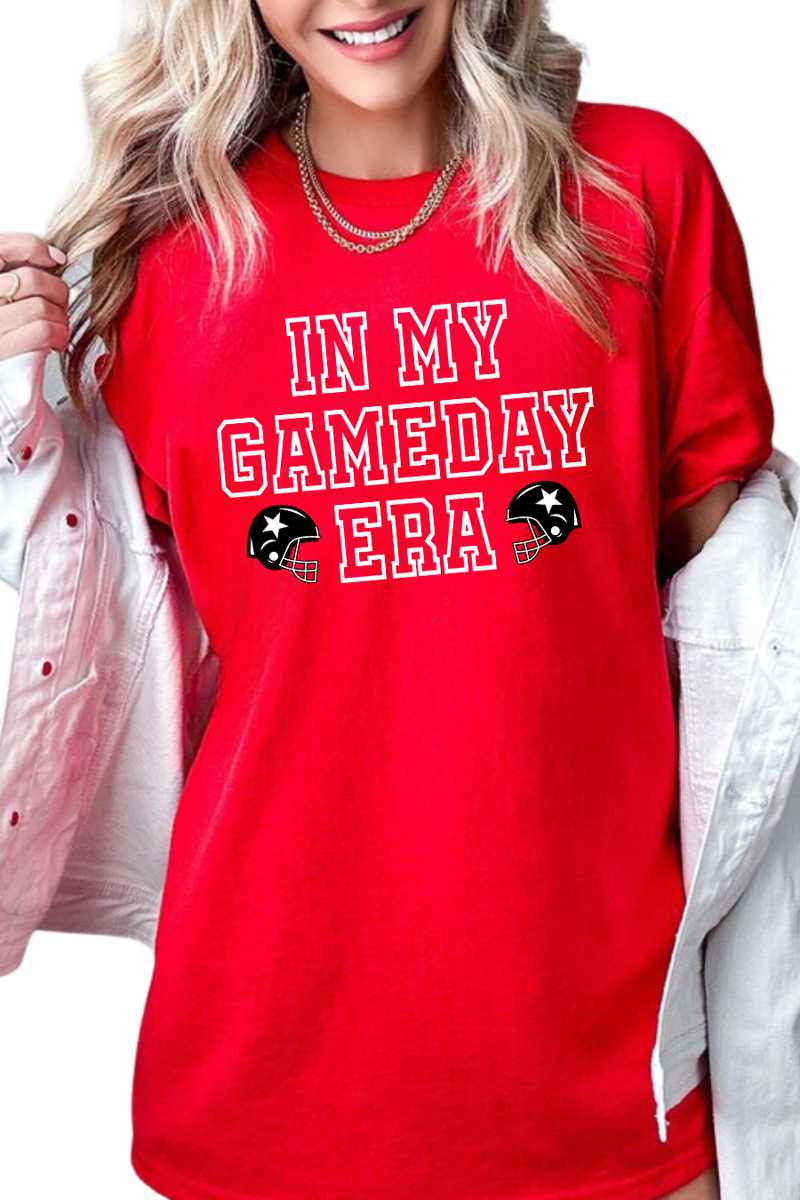 Game Day Football In My Gameday Era Graphic Short Sleeve Crewneck Tee