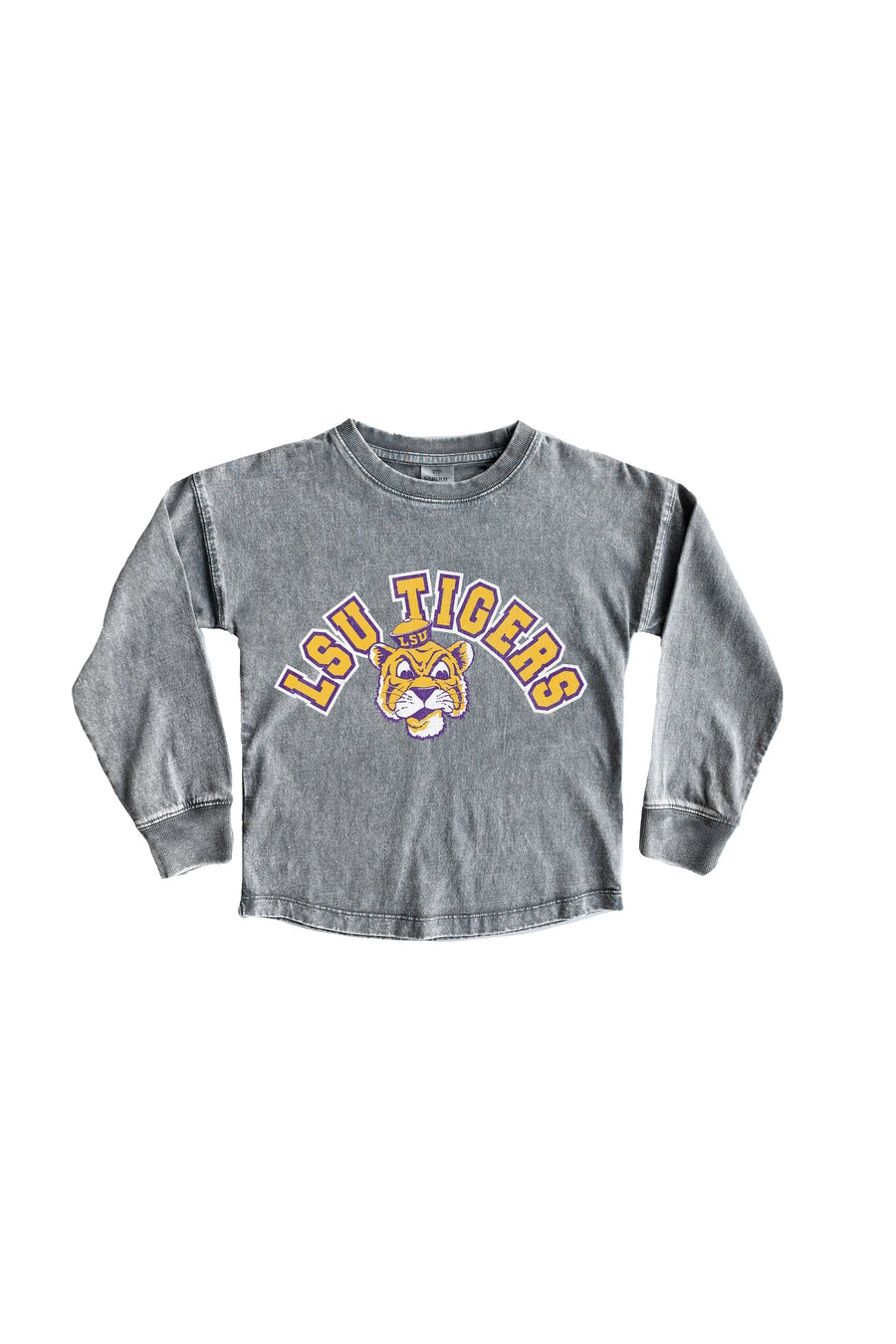 LSU TIGERS KIDS FADED WASH PULLOVER