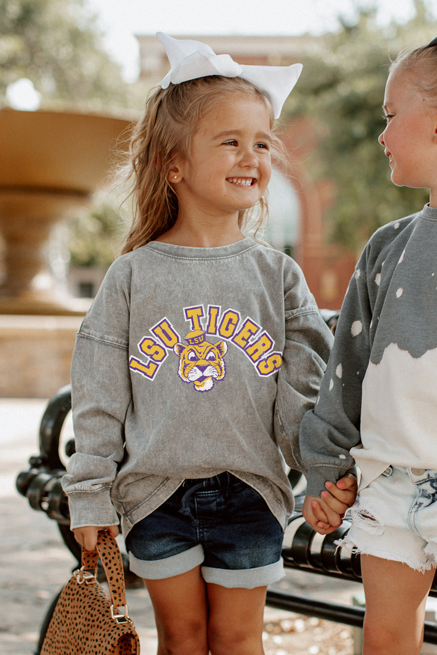 LSU TIGERS KIDS FADED WASH PULLOVER