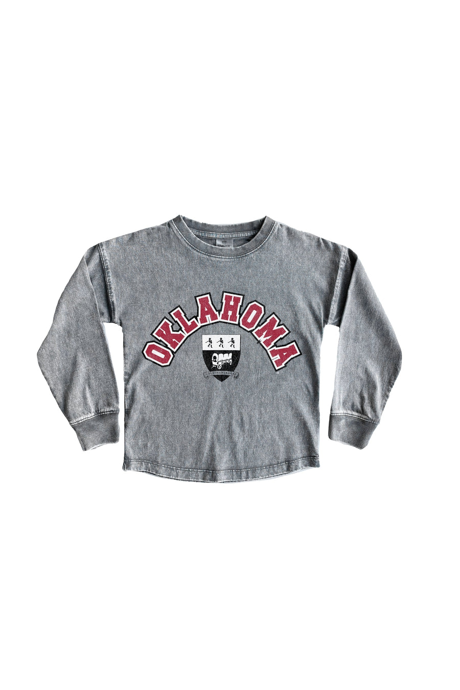 OKLAHOMA SOONERS KIDS FADED WASH PULLOVER