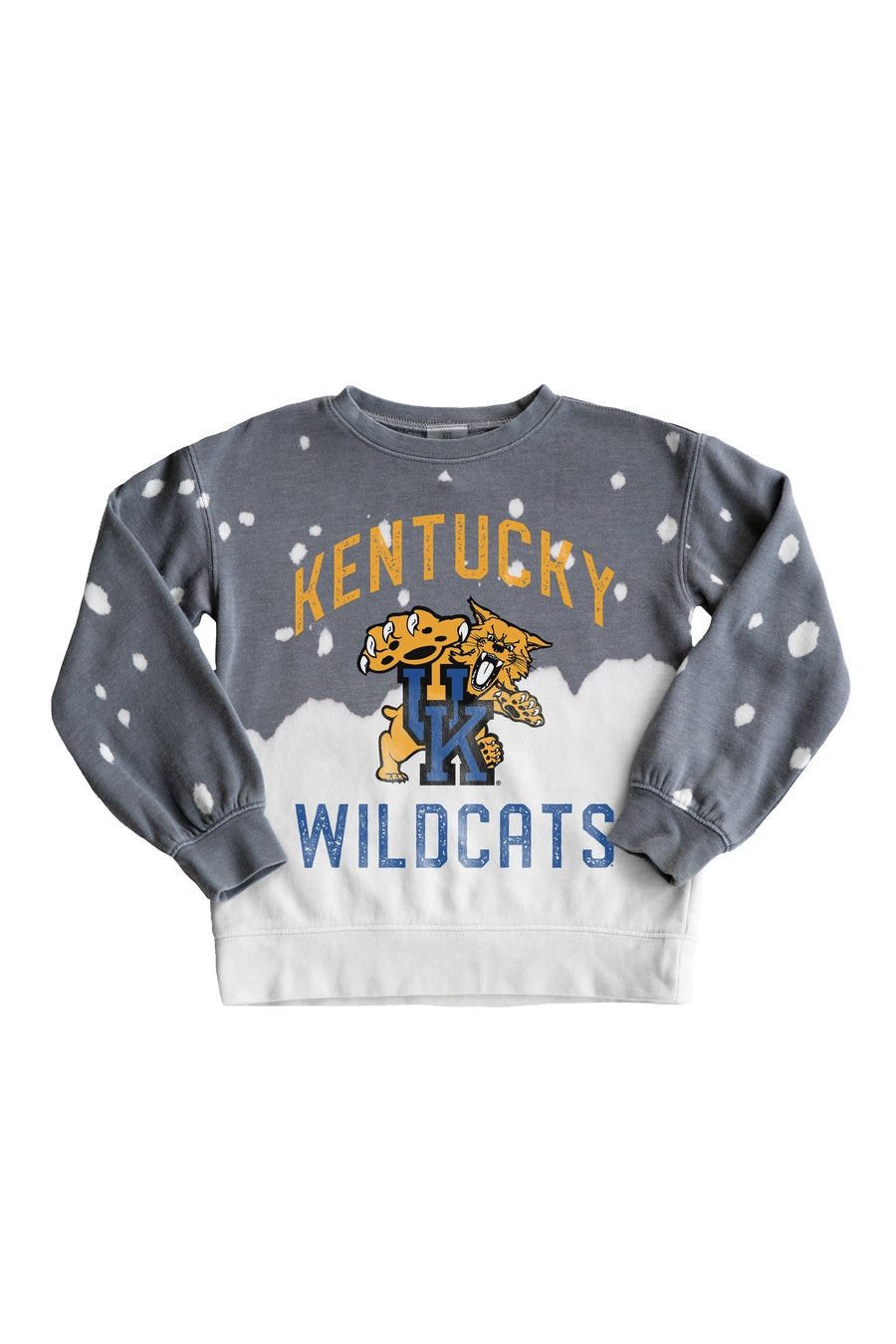 KENTUCKY WILDCATS KIDS BLEACH DYE FADED CREWNECK SWEATSHIRT