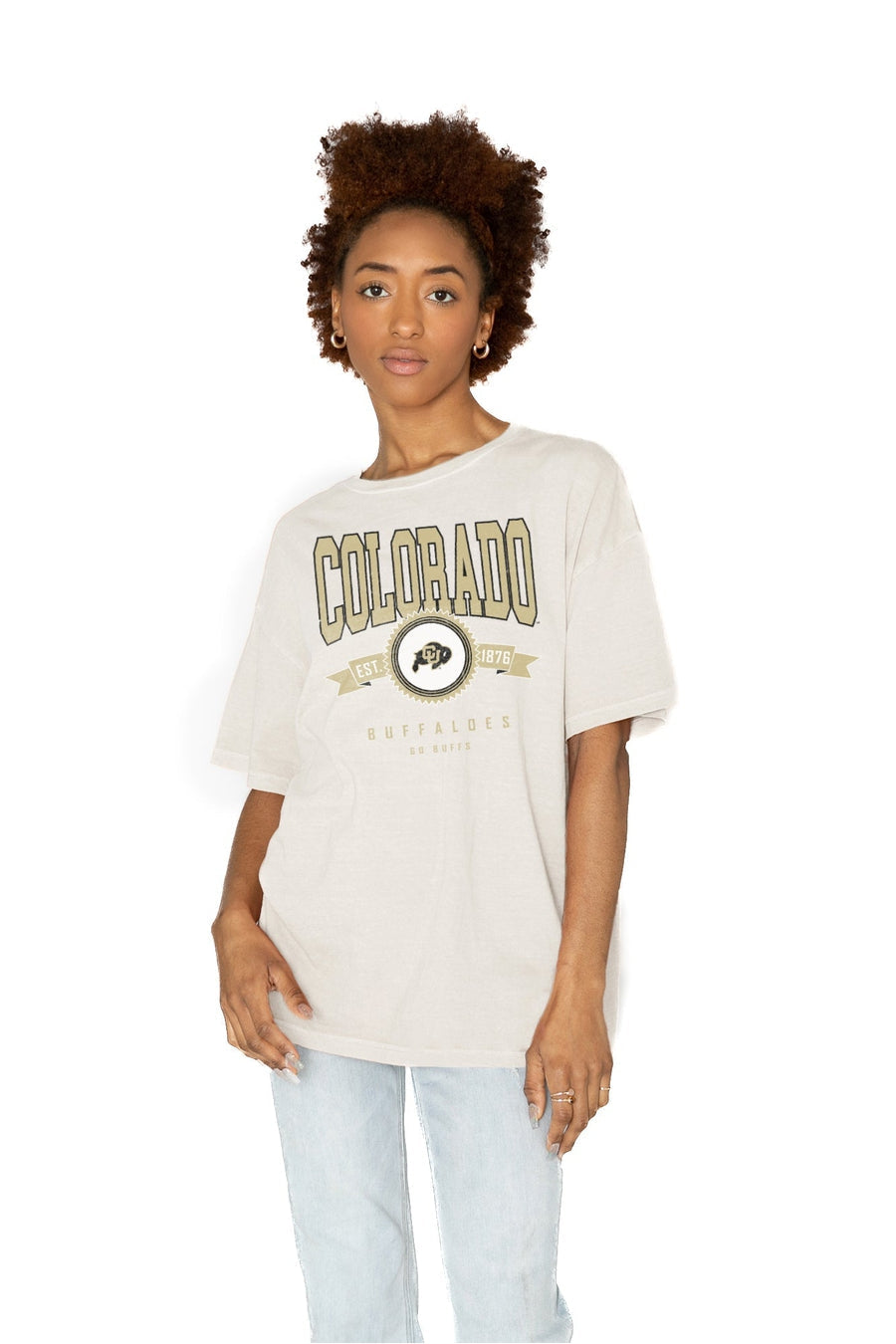 COLORADO BUFFALOES GET GOIN' OVERSIZED CREW NECK TEE