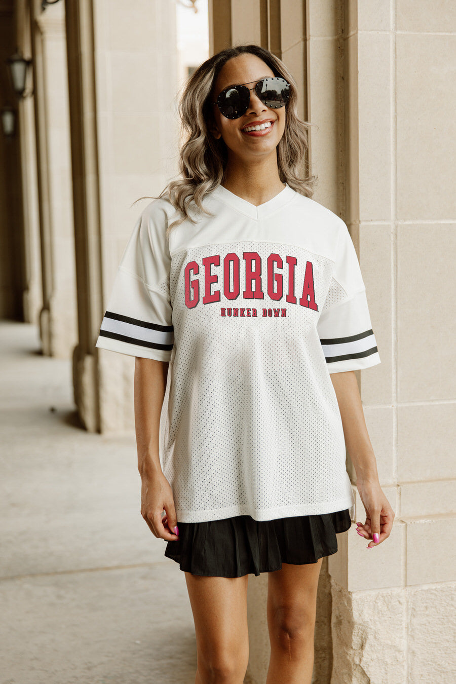 GEORGIA BULLDOGS OPTION PLAY ICONIC OVERSIZED FASHION JERSEY