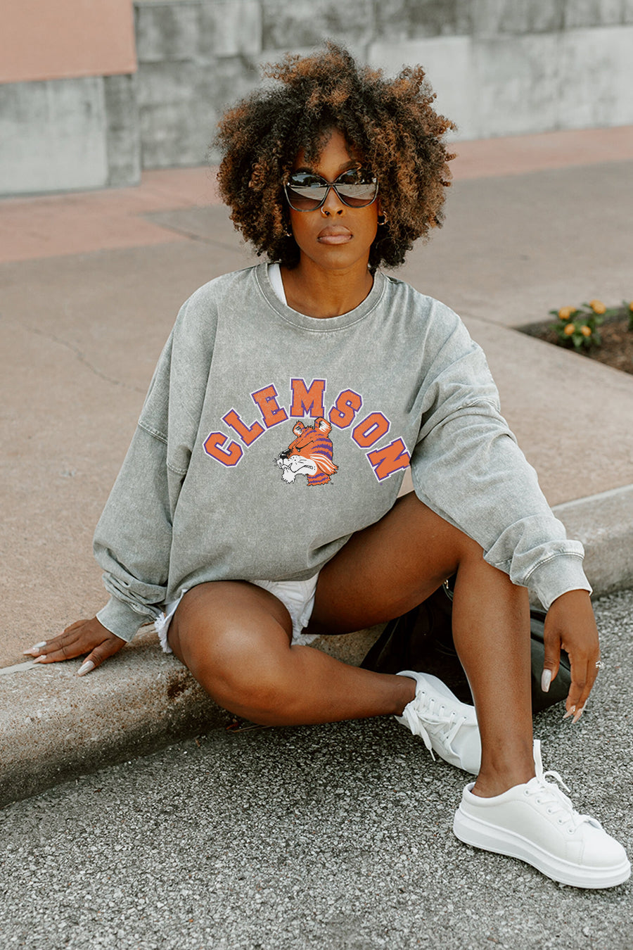 CLEMSON TIGERS PLAY THE GAME FADED WASH PULLOVER