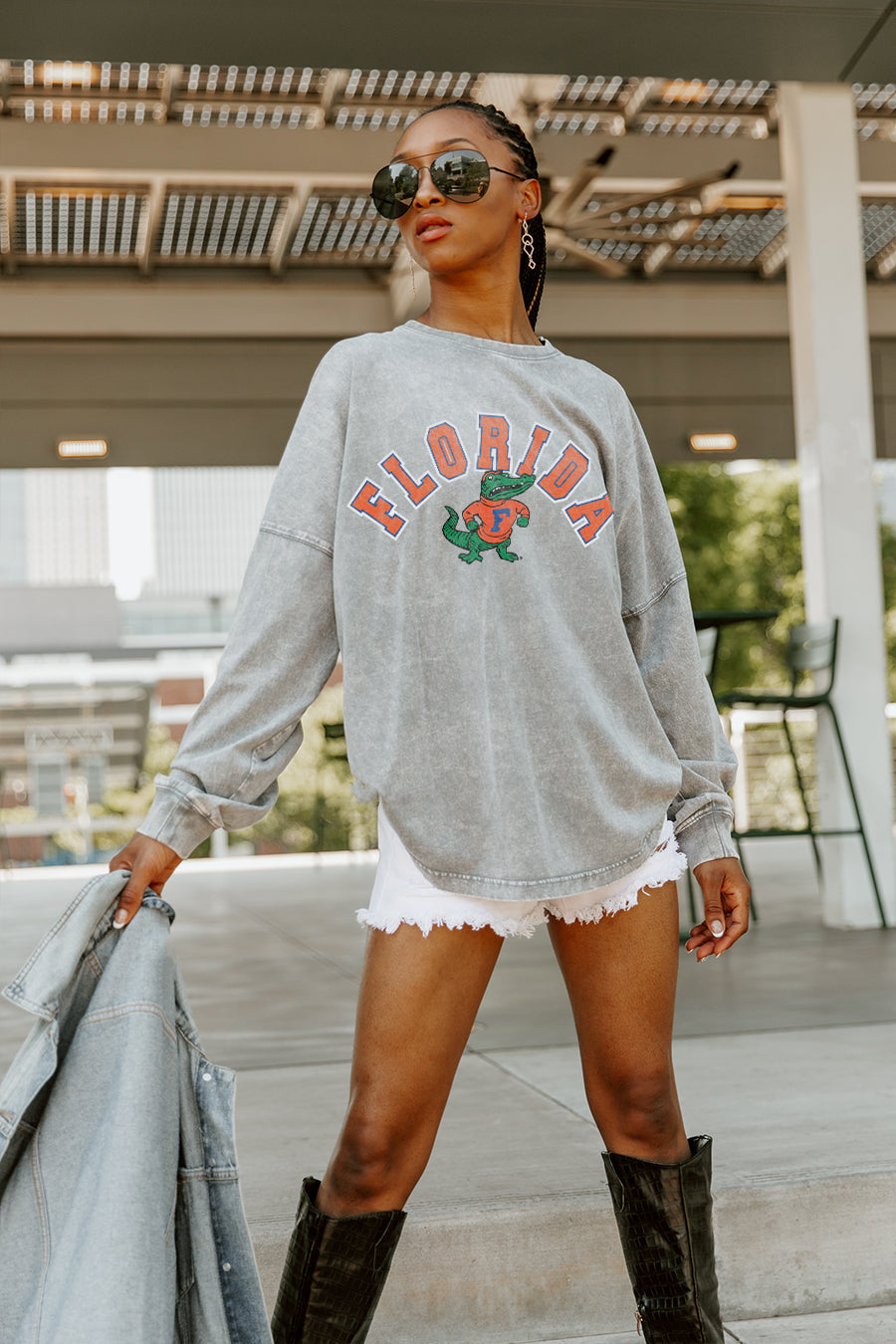 FLORIDA GATORS PLAY THE GAME FADED WASH PULLOVER