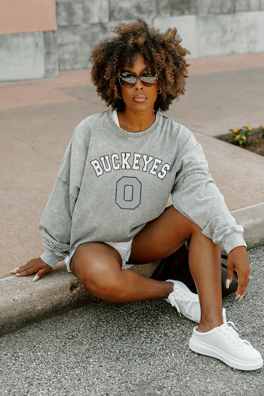 OHIO STATE BUCKEYES PLAY THE GAME FADED WASH PULLOVER