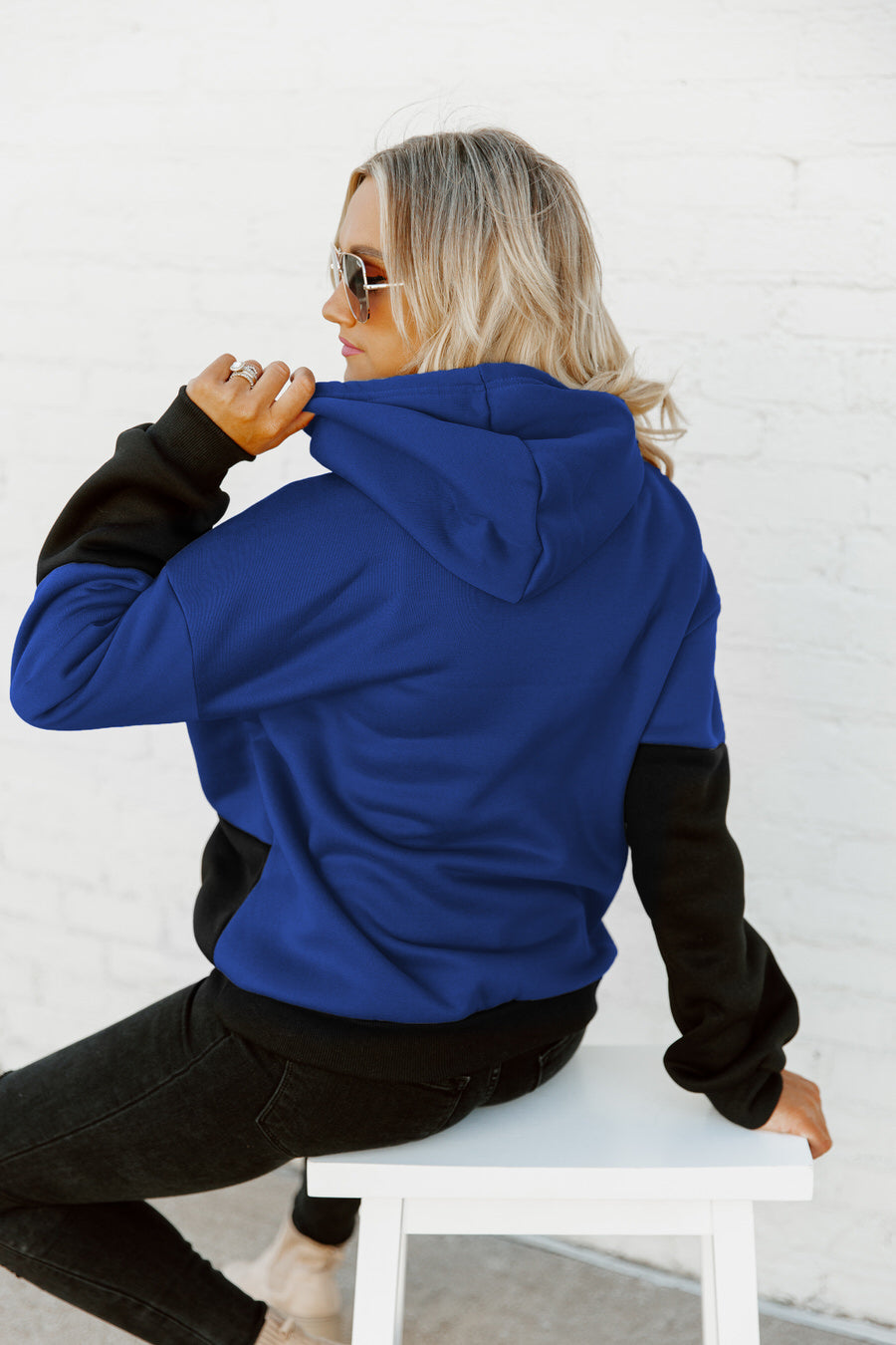 FLORIDA GATORS MATCHMAKER ADULT DIAGONAL BLOCK HOODED FLEECE PULLOVER