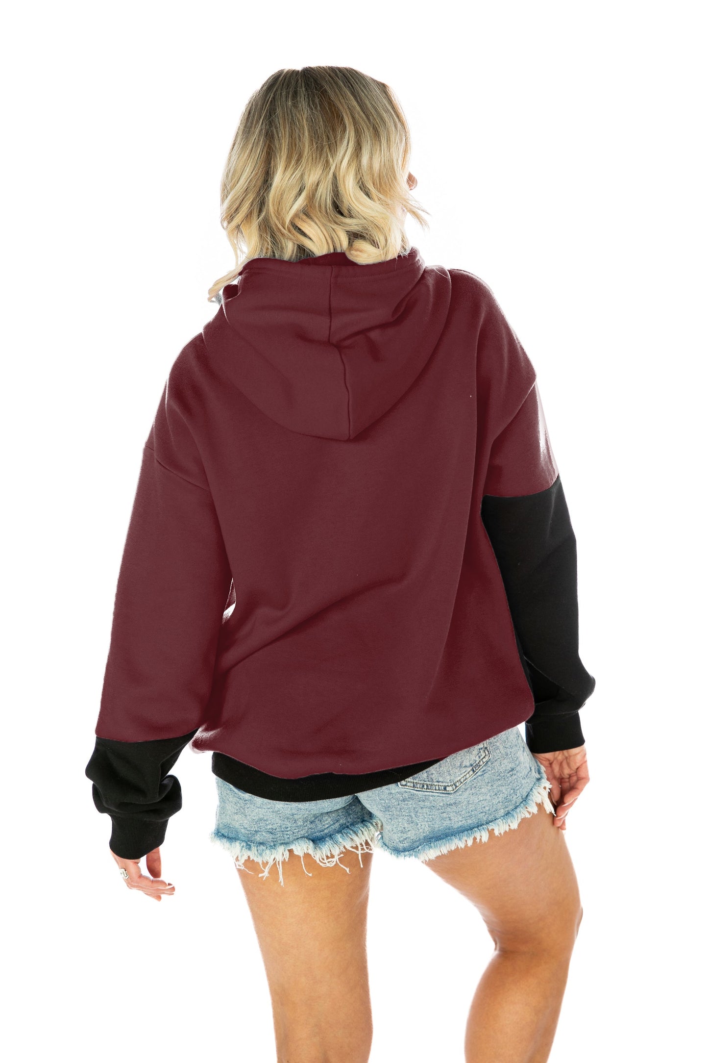 TEXAS A&M AGGIES MATCHMAKER ADULT DIAGONAL BLOCK HOODED FLEECE PULLOVER