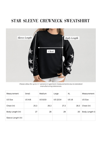 BIXBY SPARTANS EMBELLISHED STAR SLEEVE CREWNECK SWEATSHIRT - The Club