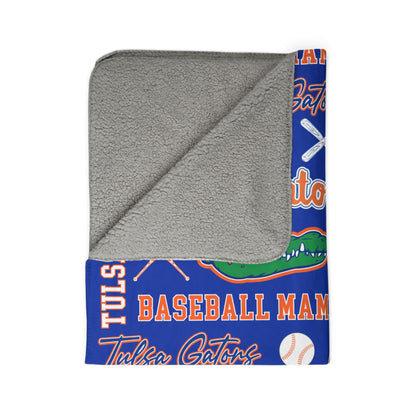 GATB022S - GATOR BASEBALL SHERPA PLUSH BLANKET - CUSTOM