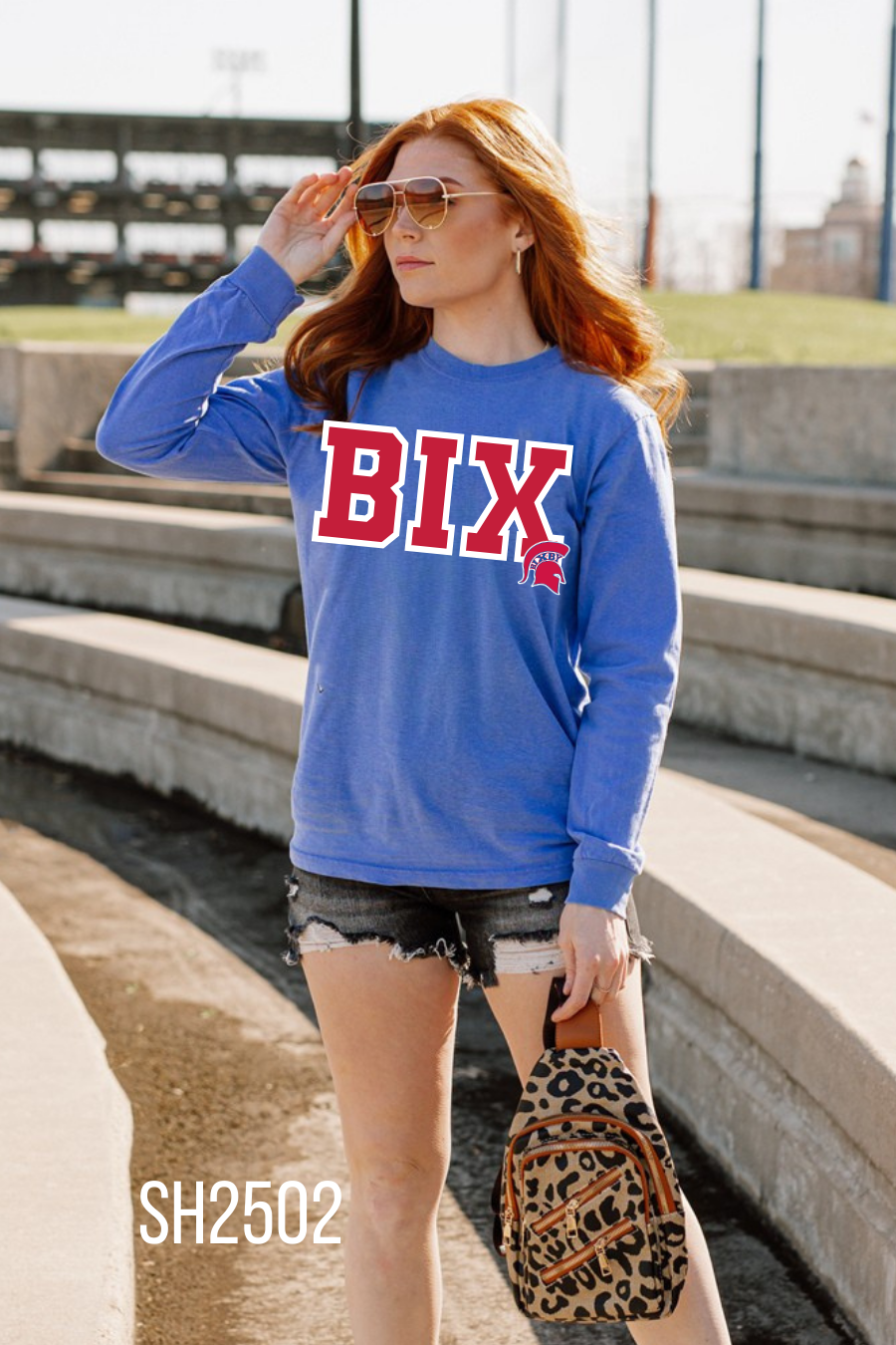 25BIX011-BIXBY SPARTANS VINTAGE WASH LONG SLEEVE TEE