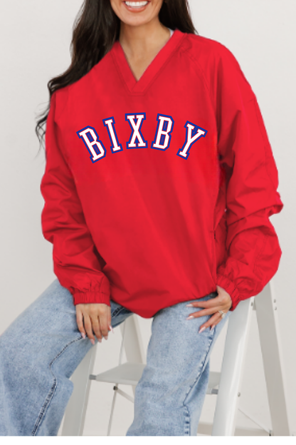 25BIX014-BIXBY SPARTANS UNISEX VARSITY WIND SHIRT