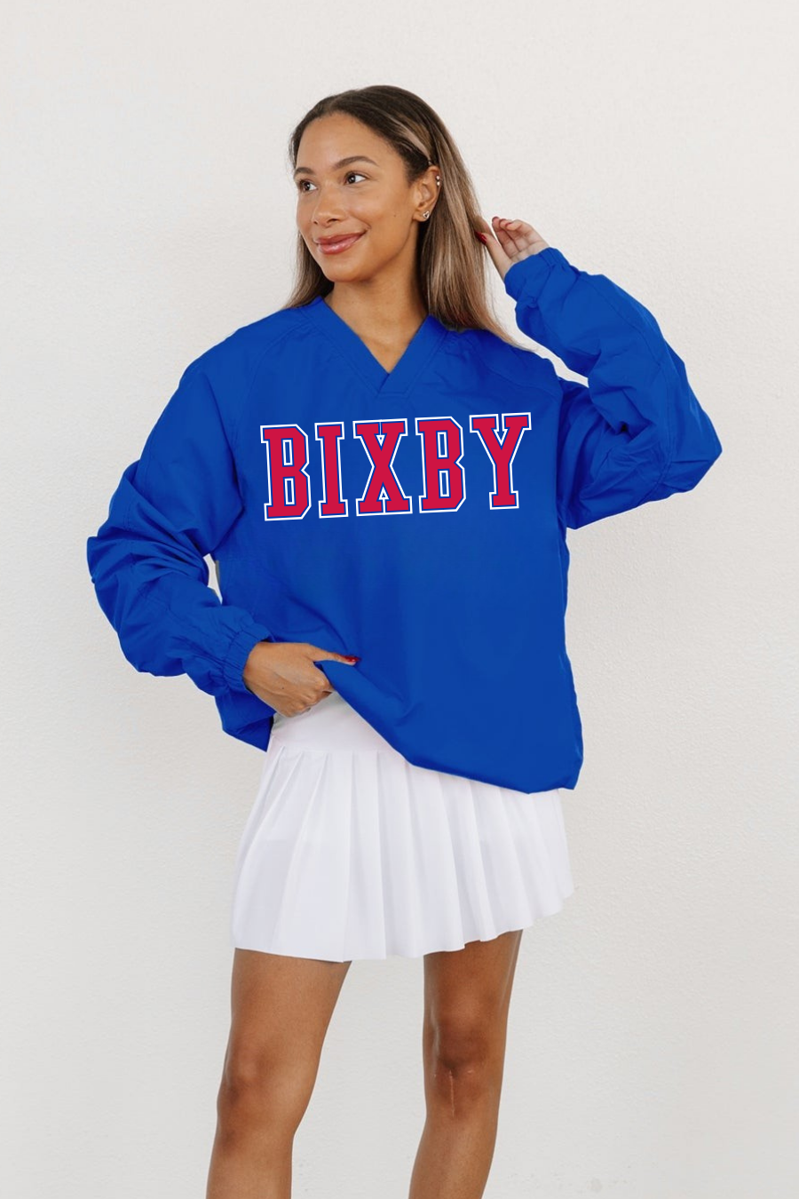 25BIX007-BIXBY SPARTANS UNISEX VARSITY WIND SHIRT