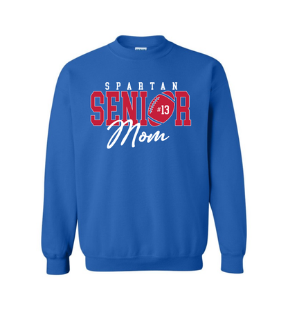 BIXBY SPARTAN SENIOR FOOTBALL MOM PRE-ORDER CREW SWEATSHIRT