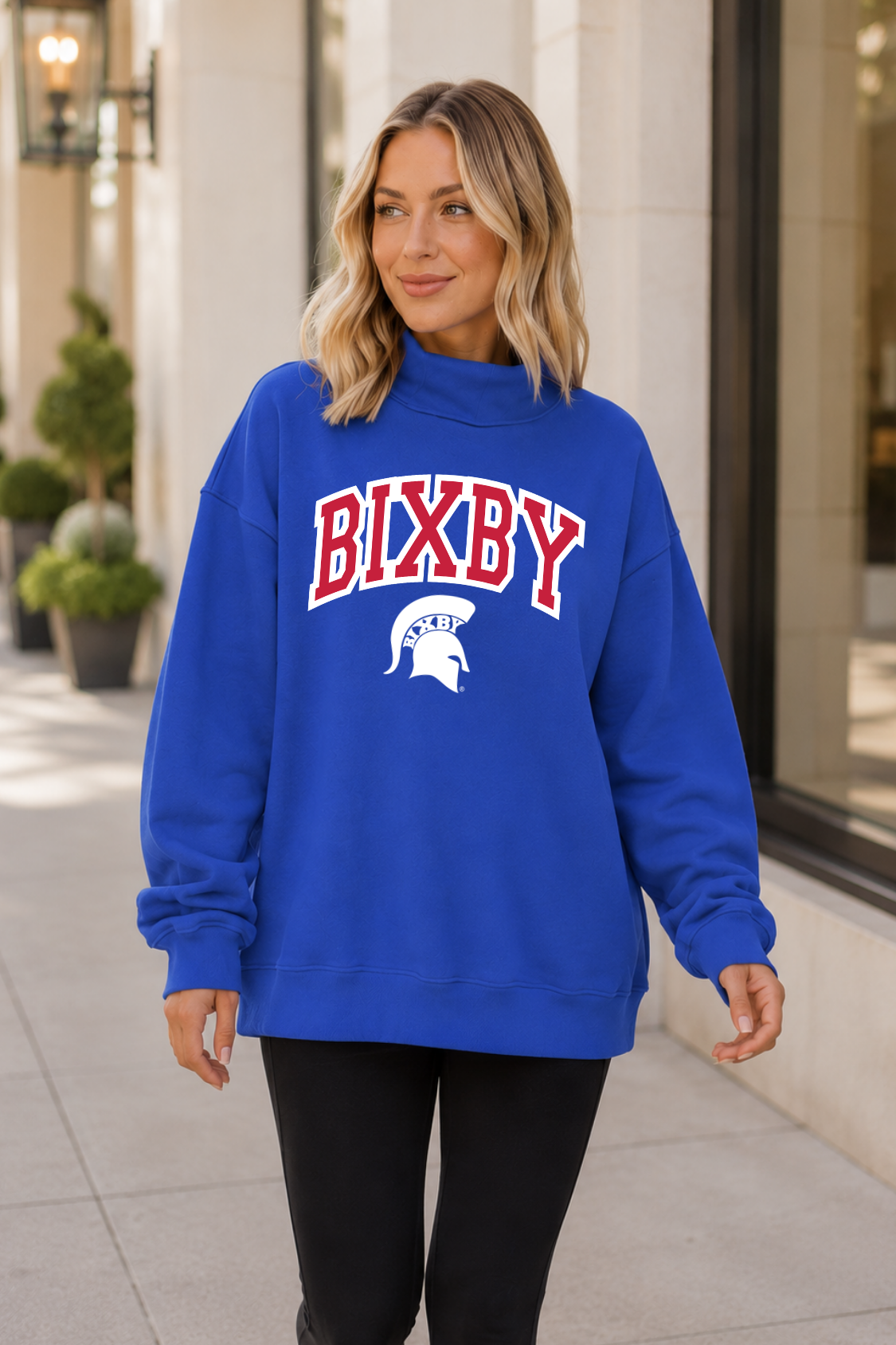 BIXBY SPARTANS MOCK NECK SWEATSHIRT