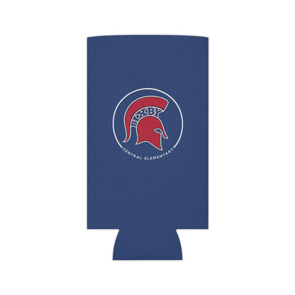 Spartan Logo Can Cooler – Insulated Navy Beverage Koozie for School Spirit
