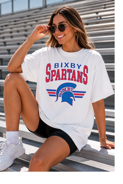 BIXBY SPARTANS VINTAGE OVERSIZED BOYFRIEND TEE