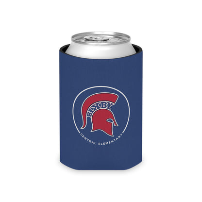 Spartan Logo Can Cooler – Insulated Navy Beverage Koozie for School Spirit