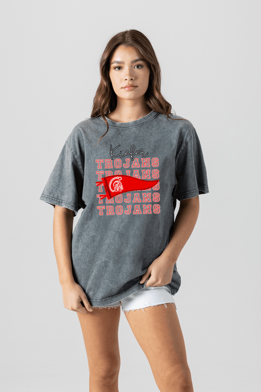 KIEFER TROJANS VINTAGE WASH BOYFRIEND TEE - The Club