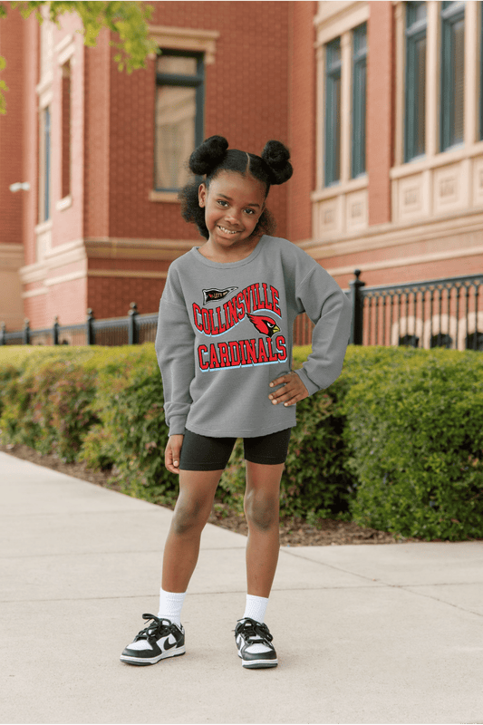 COLLINSVILLE CARDINALS YOUTH WASHED CORDED PULLOVER - The Club