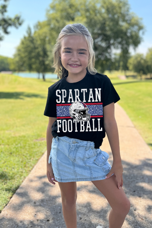 TACKLES AND TOUCHDOWNS YOUTH TEE IN BLACK