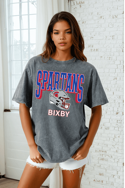 BIXBY SPARTANS VINTAGE WASH BOYFRIEND TEE - The Club