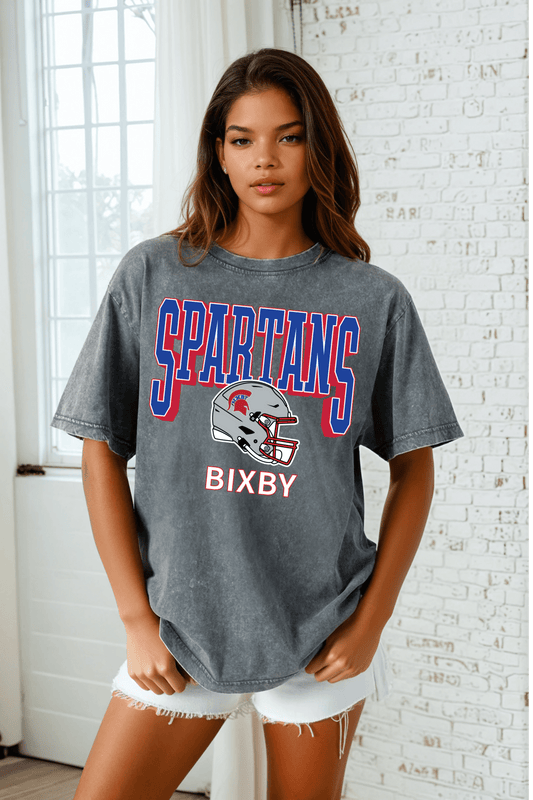 BIXBY SPARTANS VINTAGE WASH BOYFRIEND TEE - The Club