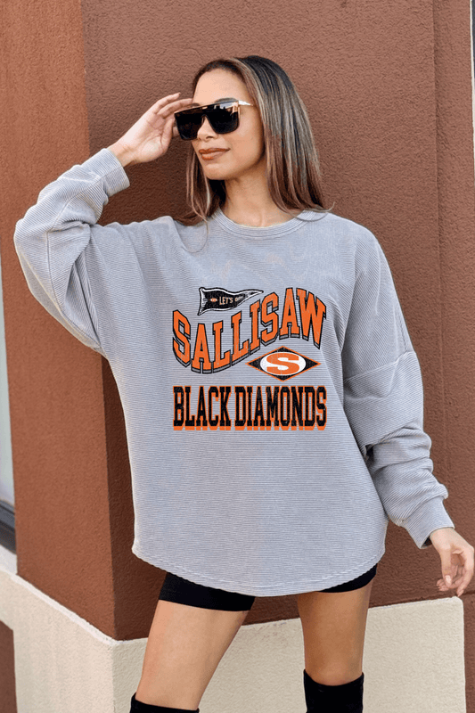 SALLISAW BLACK DIAMONDS WASHED CORDED PULLOVER - The Club
