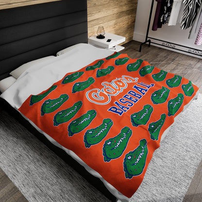GATB024V - GATOR BASEBALL VELVETEEN BLANKET