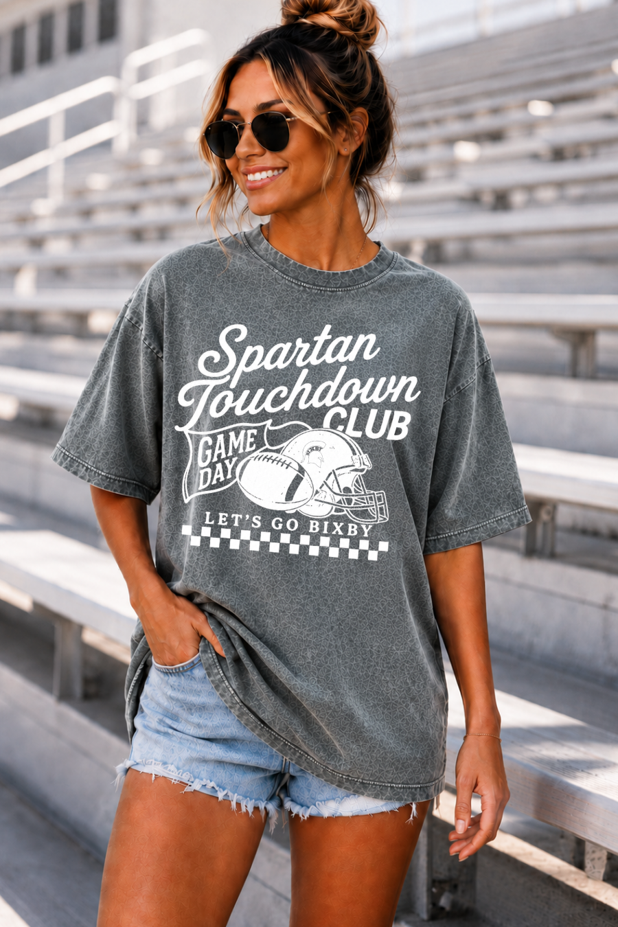 BIXBY SPARTANS VINTAGE OVERSIZED BOYFRIEND TEE