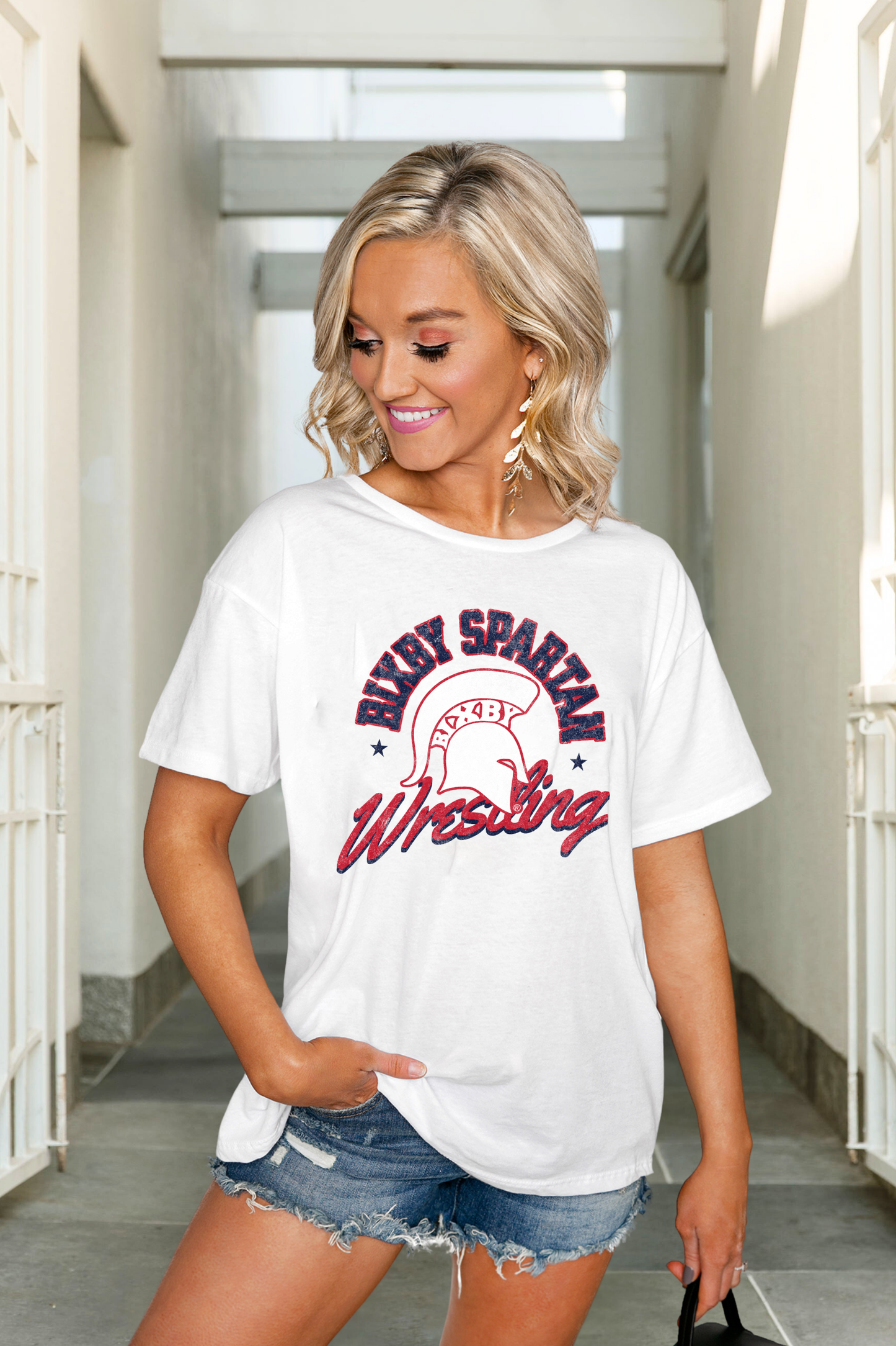 BIXBY WRESTLING SHORT SLEEVE FLOWY TEE
