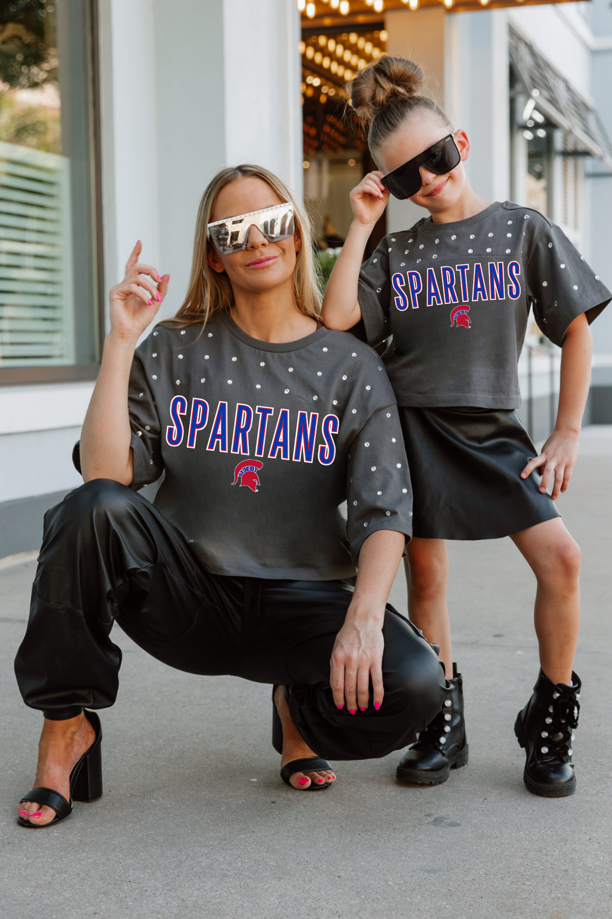 MATCH YOUR MINI - SPARTAN SPARKLE CROP TEE ADULT