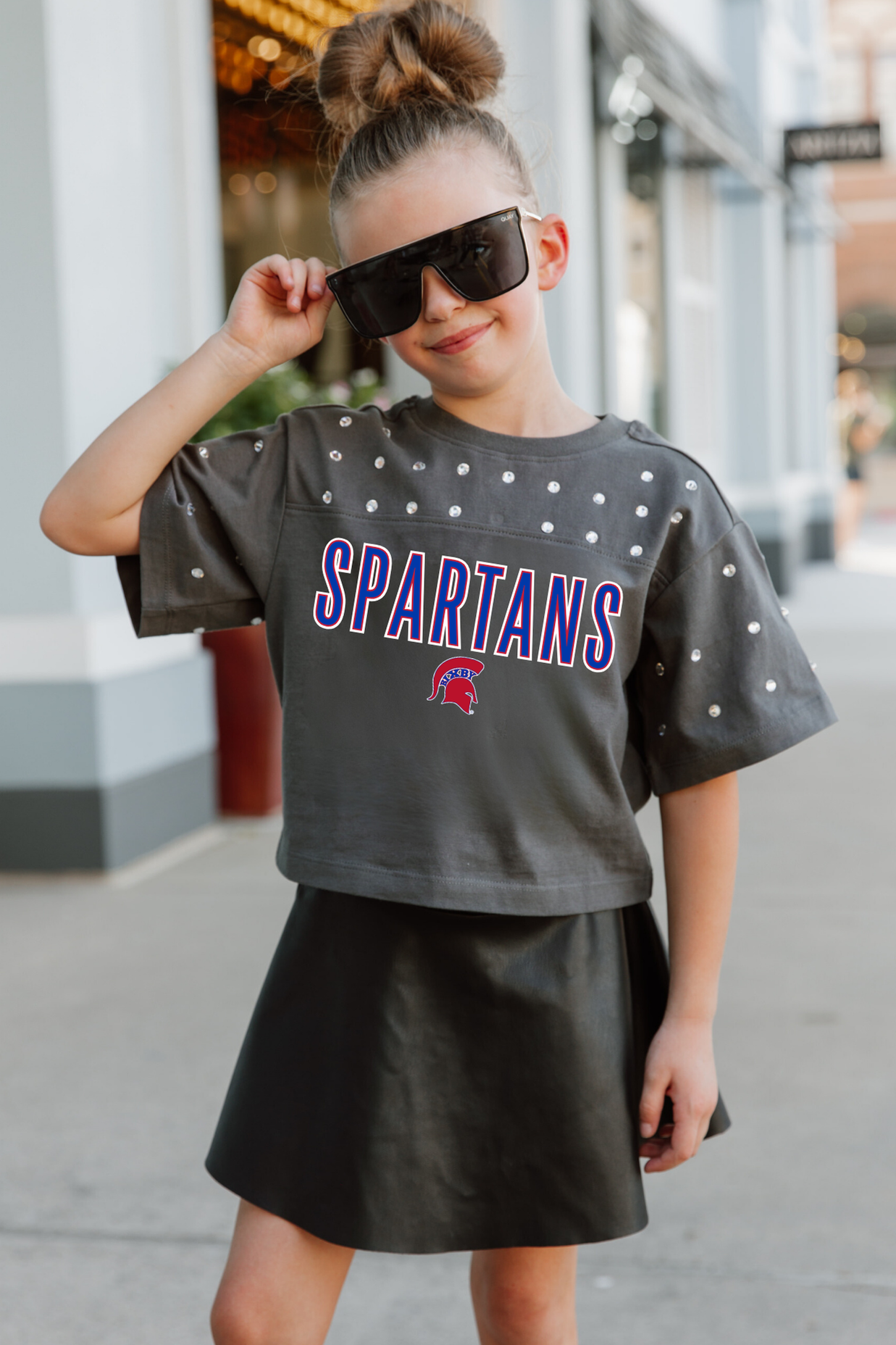 MATCH YOUR MINI - SPARTAN SPARKLE CROP TEE ADULT