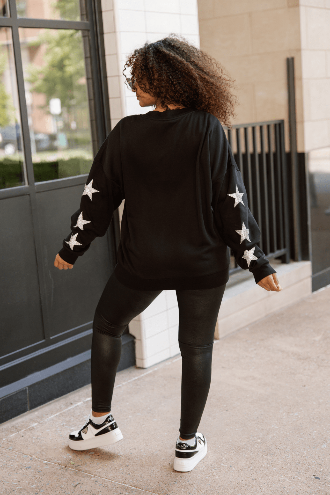 CATOOSA INDIANS EMBELLISHED STAR SLEEVE CREWNECK SWEATSHIRT - The Club