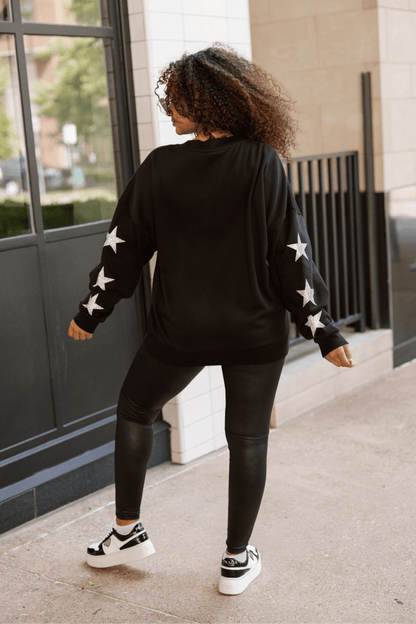 CATOOSA INDIANS EMBELLISHED STAR SLEEVE CREWNECK SWEATSHIRT - The Club