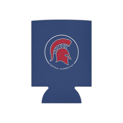 Spartan Logo Can Cooler – Insulated Navy Beverage Koozie for School Spirit