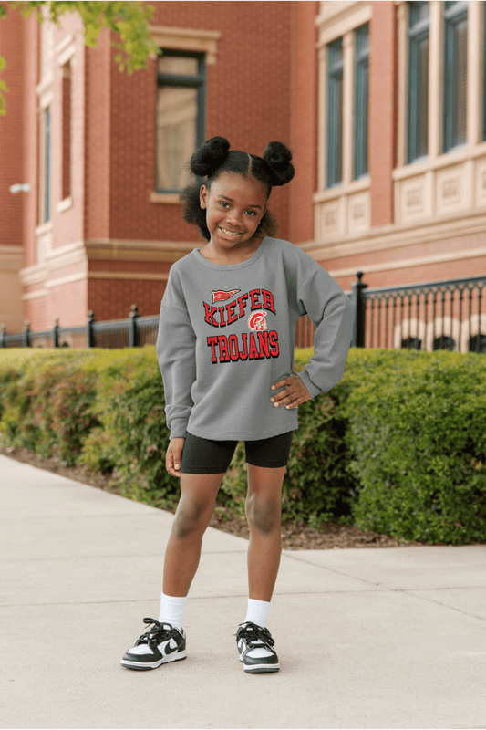 KIEFER TROJANS YOUTH WASHED CORDED PULLOVER - The Club