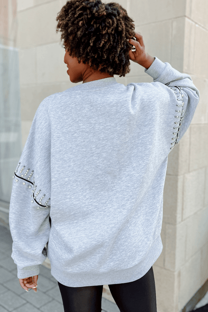 BIXBY SPARTANS EMBELLISHED SLEEVE CREWNECK SWEATSHIRT - The Club