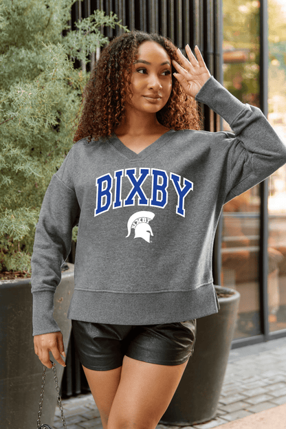BIXBY SPARTANS FRENCH TERRY V - NECK SWEATSHIRT - The Club